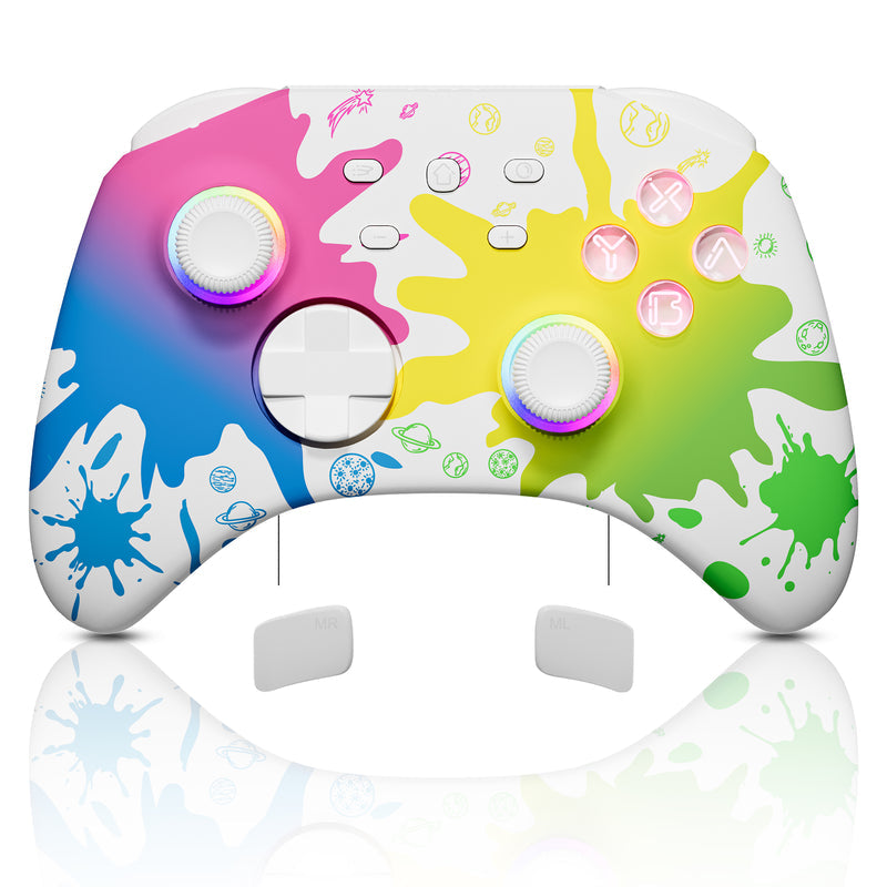 Mytrix Pro Wireless Controller Sakura Pink, Bluetooth Controller with Programmable, Compatible with Nintendo Switch, Windows PC, iOS, Android, and Steam/Steam Deck Mytrix Pro Wireless Controller Sakura Pink, Bluetooth Controller with Programmable, Compatible with Nintendo Switch, Windows PC, iOS, Android, and Steam/Steam Deck